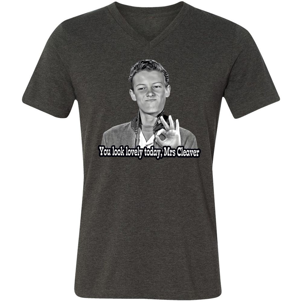 Unisex V-Neck T-Shirt - 7UPFK19S - Dark Grey Heather - 8