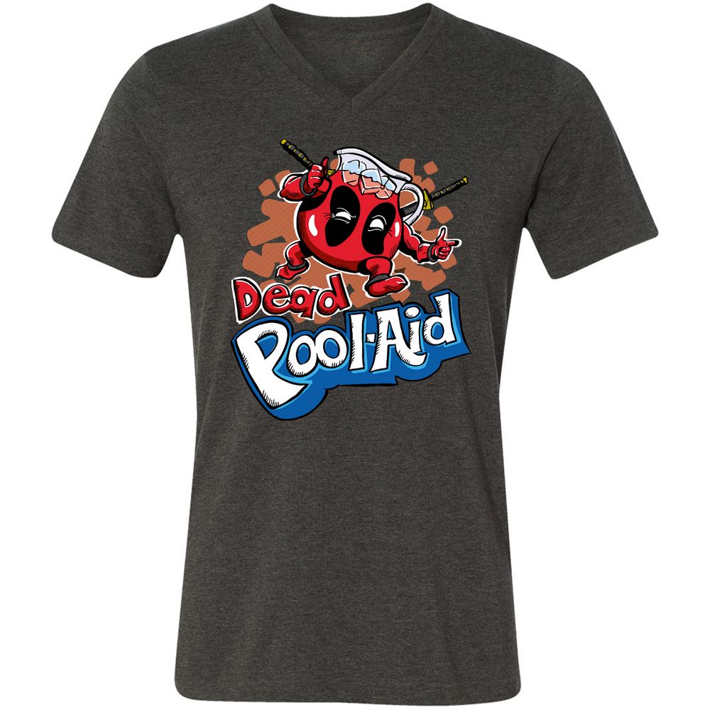 Unisex V-Neck T-Shirt - YM5EZ9YZ - Dark Grey Heather - 8