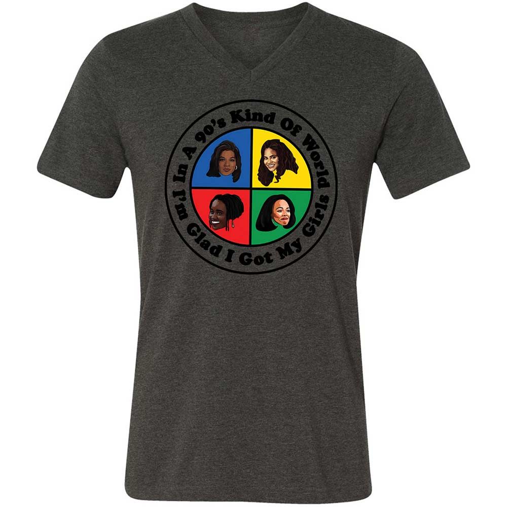 Unisex V-Neck T-Shirt - S46J1YTM - Dark Grey Heather - 8