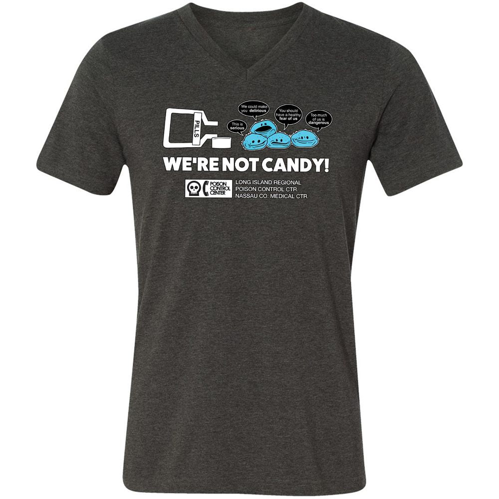 Unisex V-Neck T-Shirt - 8E3DPZKJ - Dark Grey Heather - 8