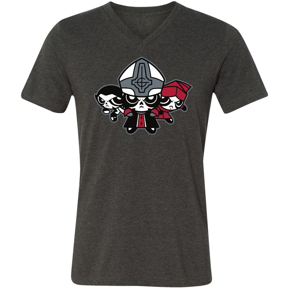 Unisex V-Neck T-Shirt - A5WJEP5Z - Dark Grey Heather - 8