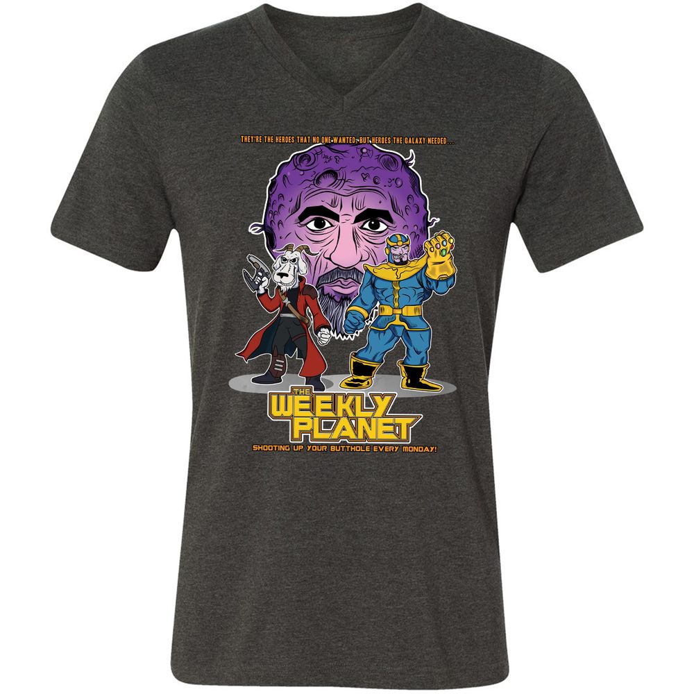 Unisex V-Neck T-Shirt - EJ983W2B - Dark Grey Heather - 8