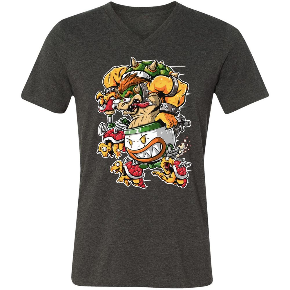Unisex V-Neck T-Shirt - VS1SEVXJ - Dark Grey Heather - 8