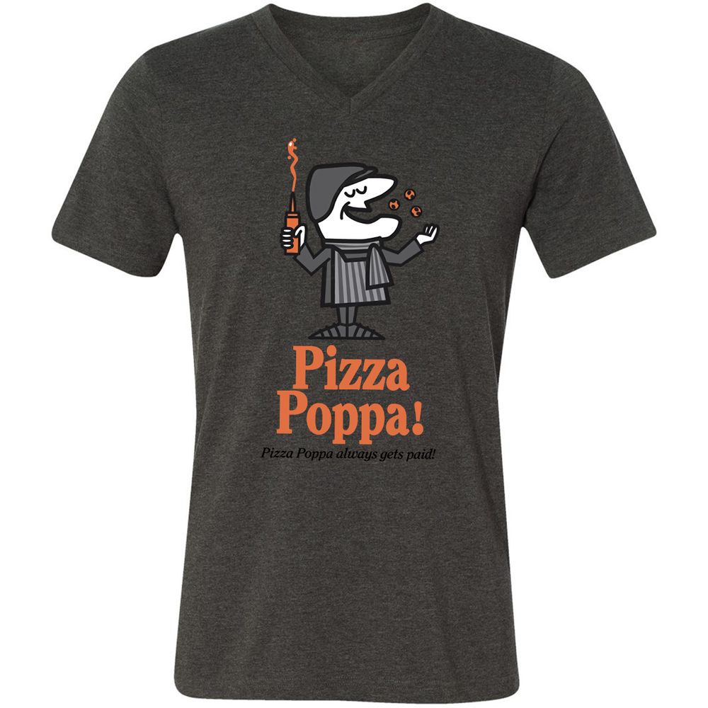 Unisex V-Neck T-Shirt - NYVTS96F - Dark Grey Heather - 8