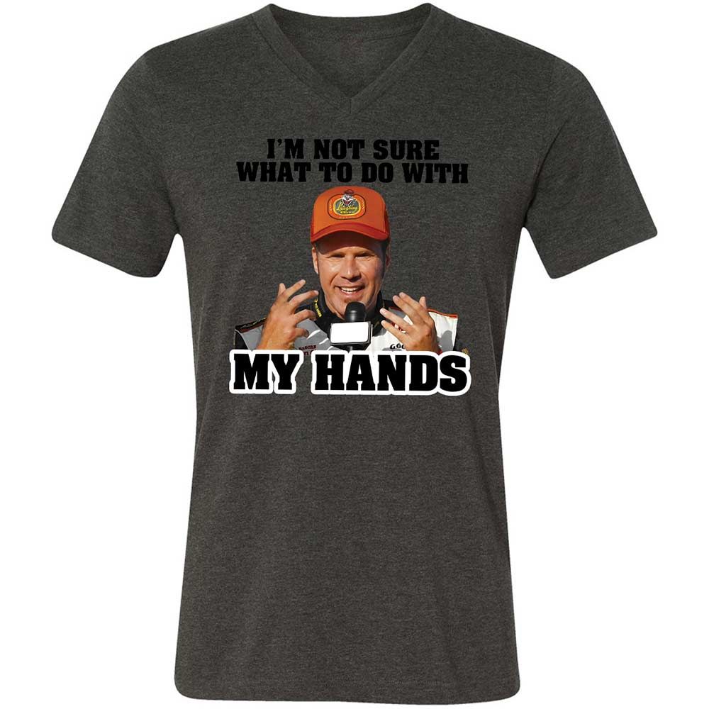 I'm Not Sure What To Do With My Hands - Dark Grey Heather - 8