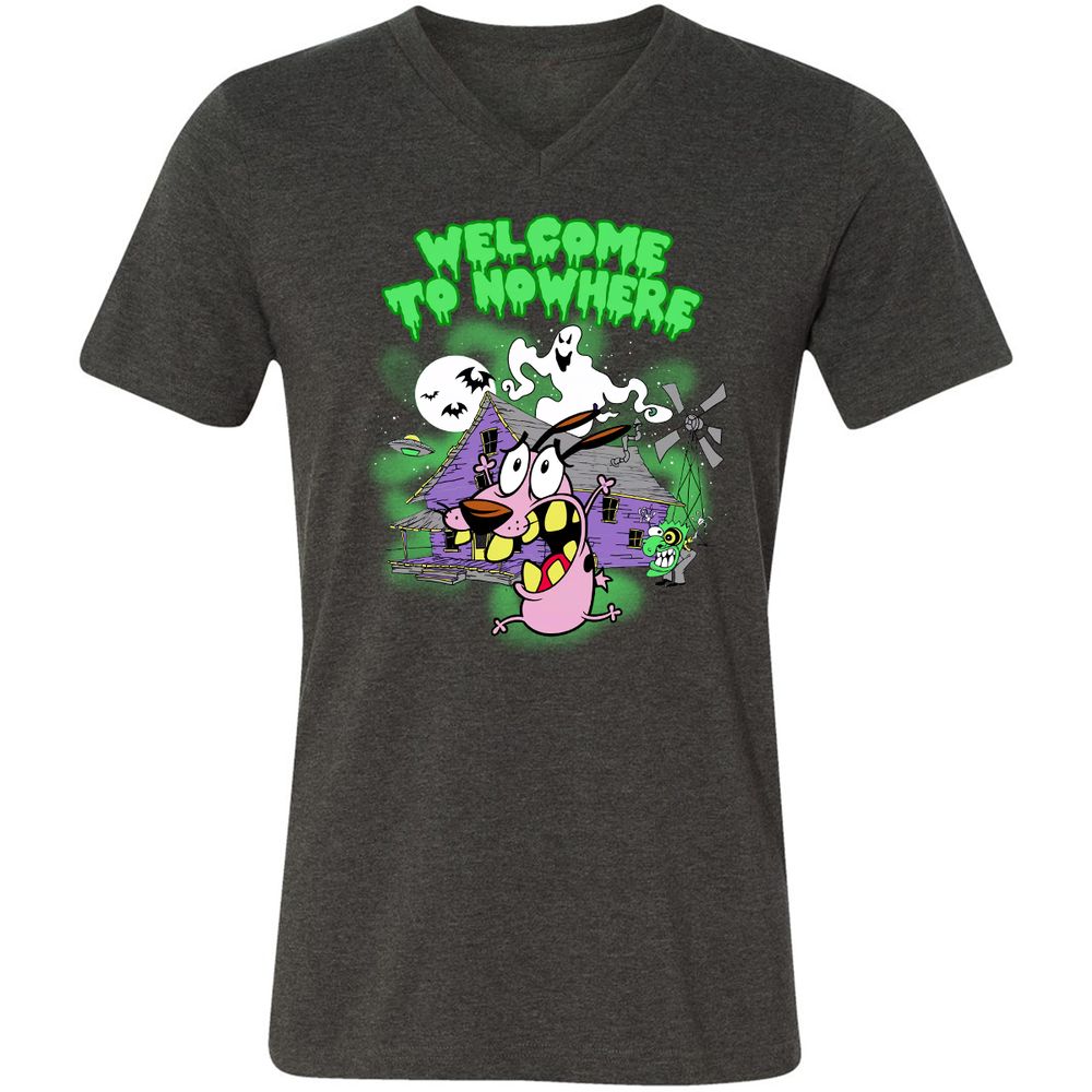 Unisex V-Neck T-Shirt - 3RLZRZQK - Dark Grey Heather - 8