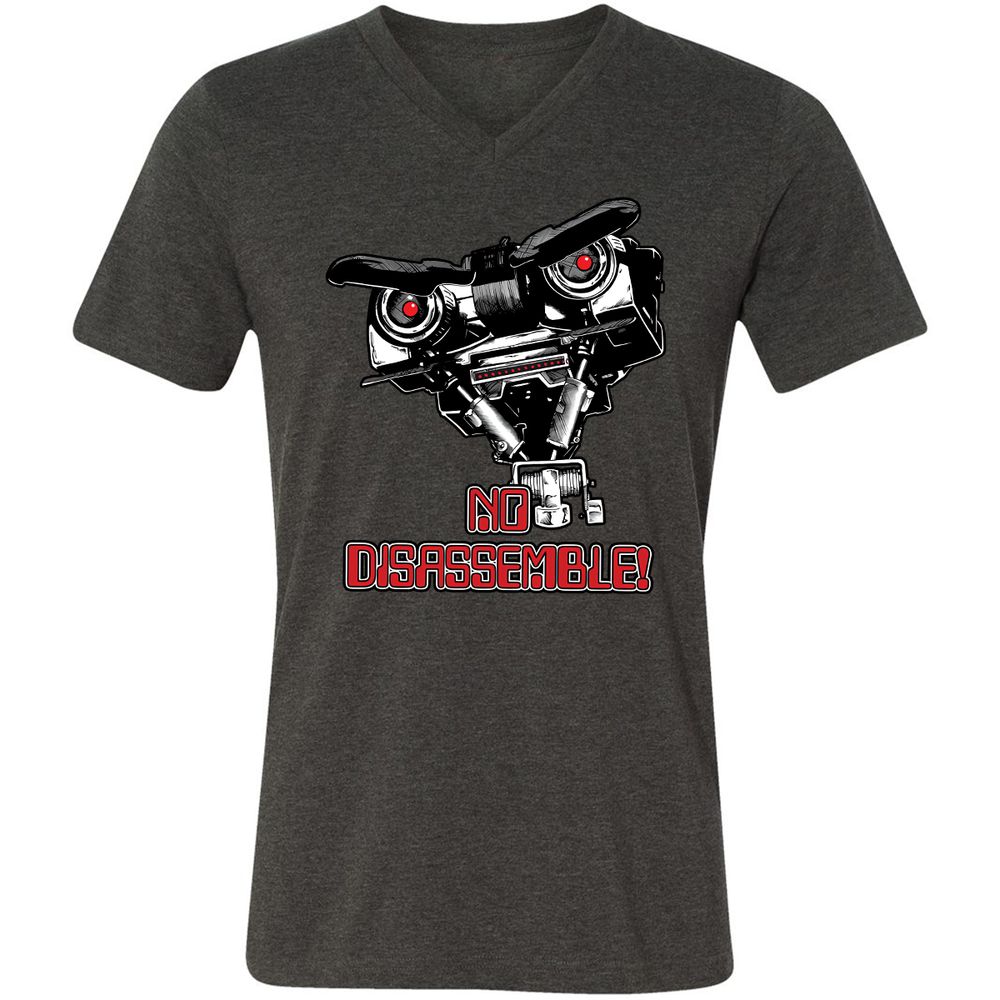 Unisex V-Neck T-Shirt - W6327685 - Dark Grey Heather - 8