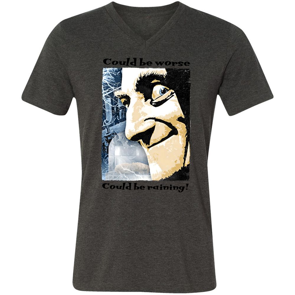 Unisex V-Neck T-Shirt - 1XJ32HF3 - Dark Grey Heather - 8