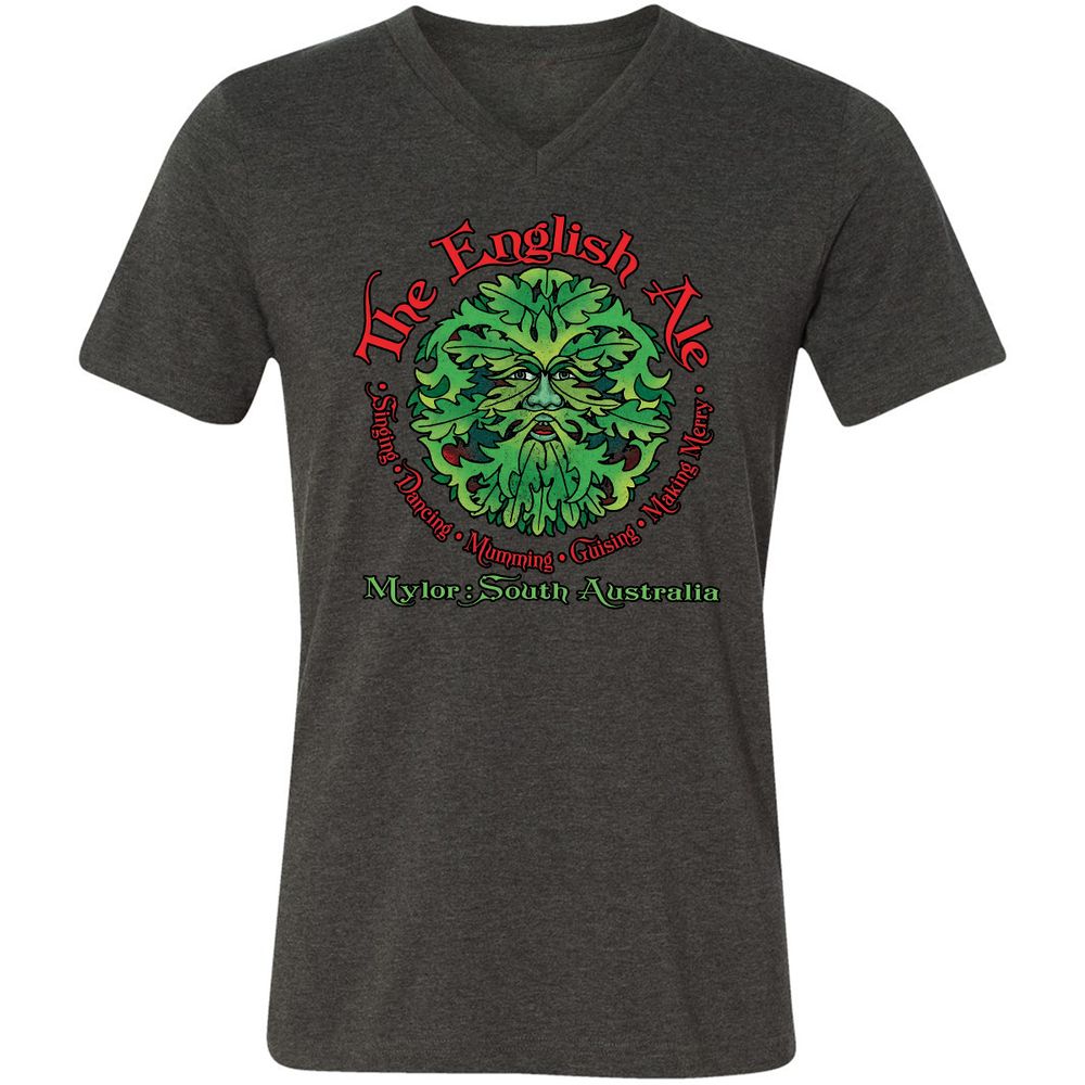 Unisex V-Neck T-Shirt - JDJB7E7Q - Dark Grey Heather - 8