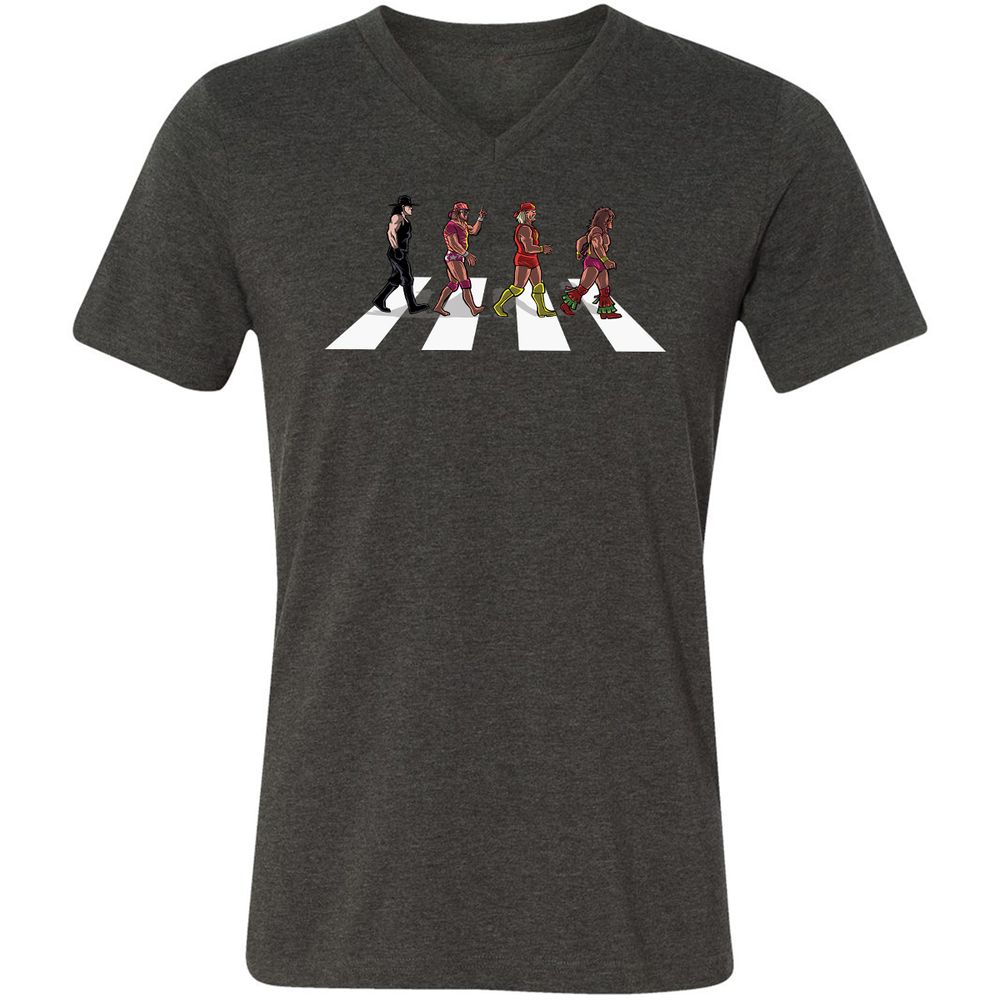 Unisex V-Neck T-Shirt - WER48311 - Dark Grey Heather - 8