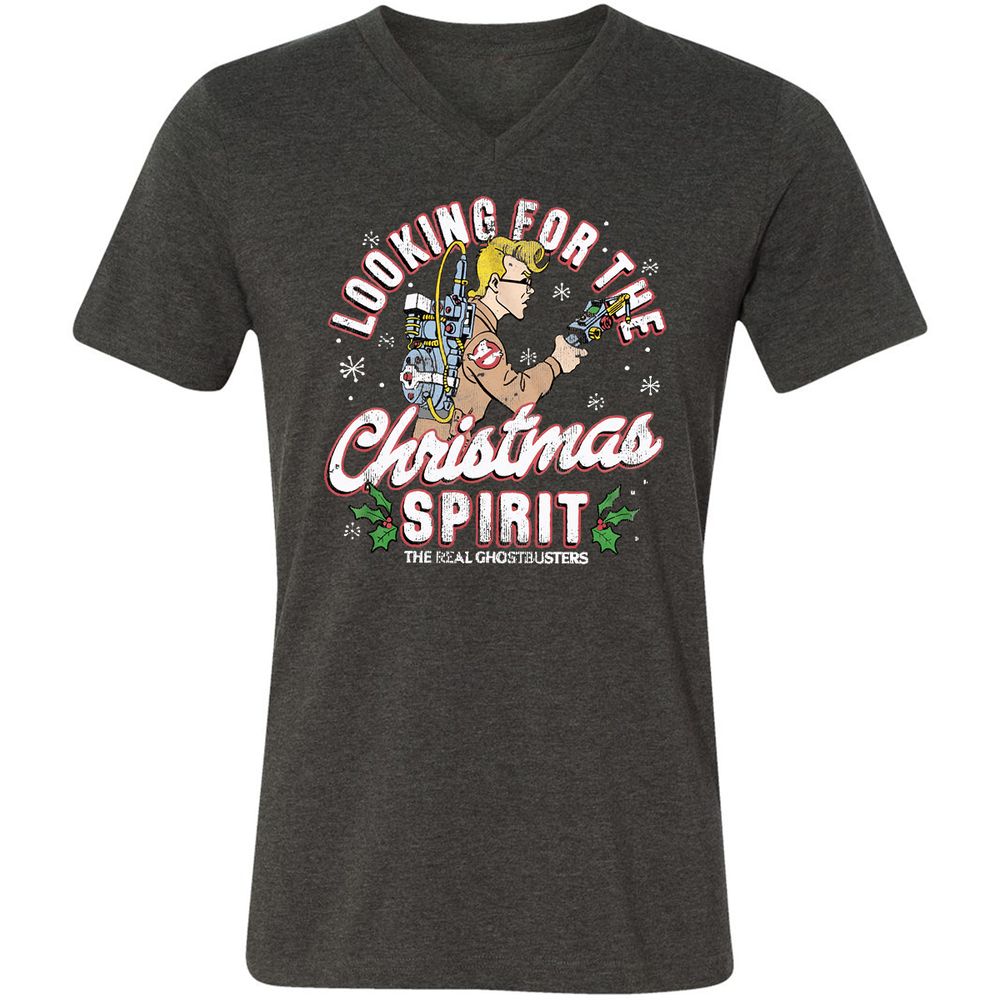 Unisex V-Neck T-Shirt - NBBQM2MS - Dark Grey Heather - 8