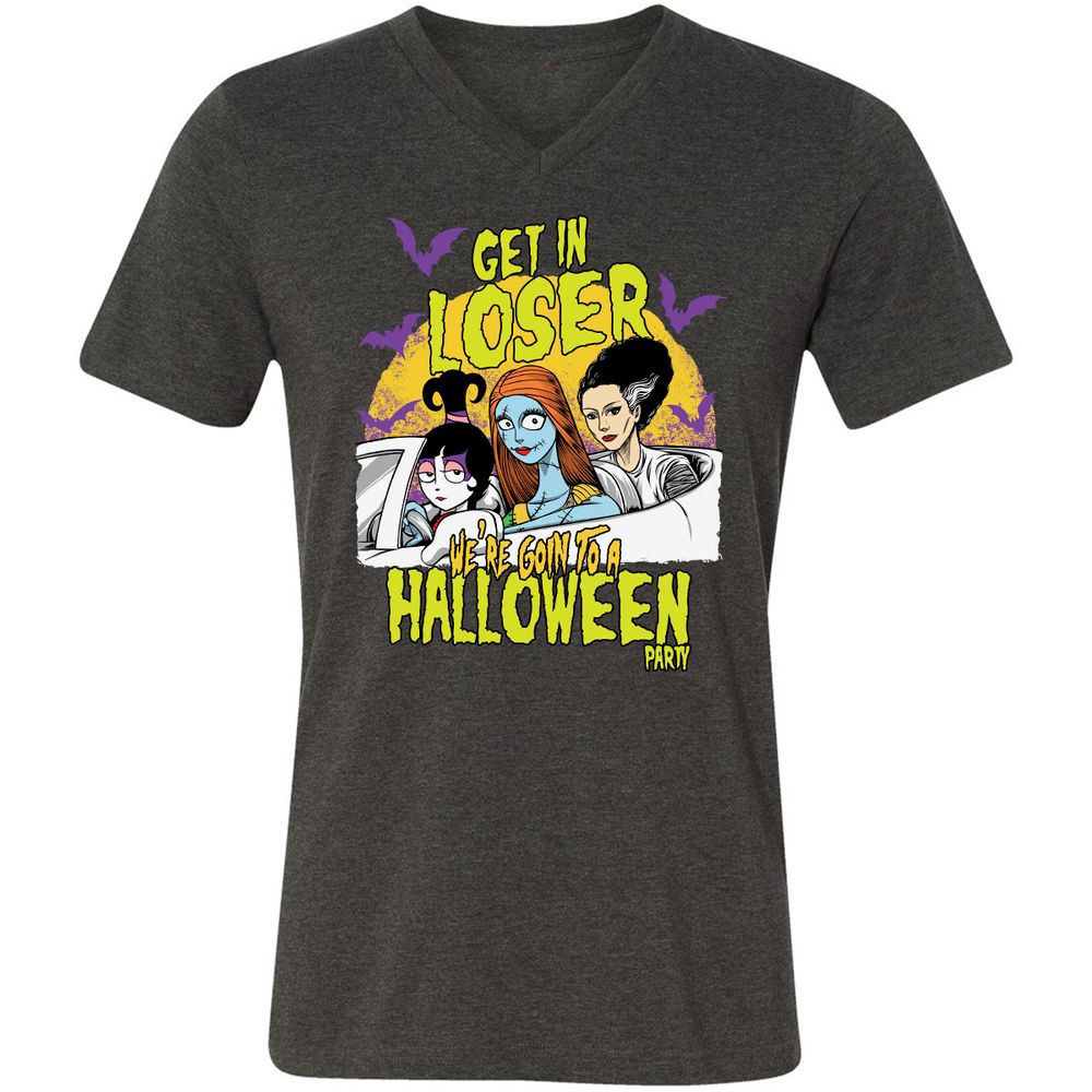 Unisex V-Neck T-Shirt - 4B29UTJD - Dark Grey Heather - 8