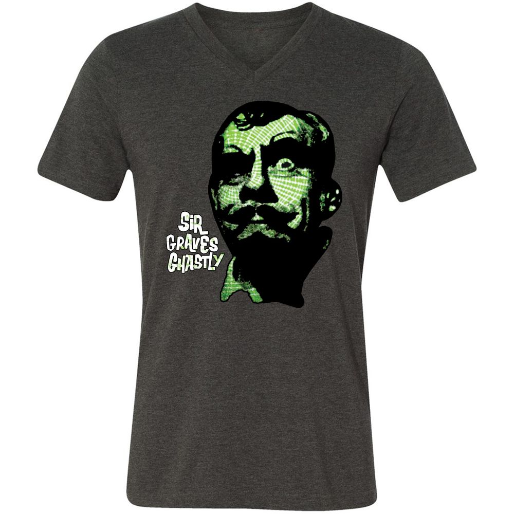 Unisex V-Neck T-Shirt - QP12M7GW - Dark Grey Heather - 8