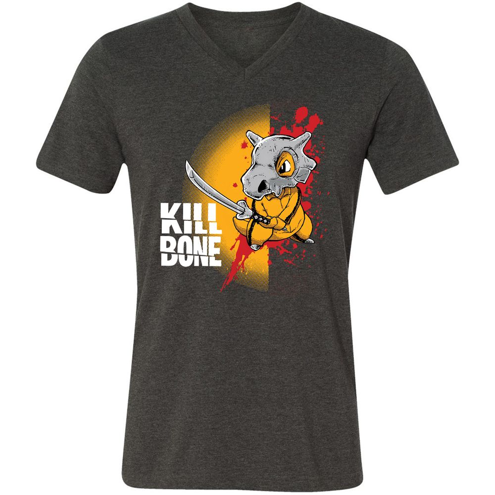 Unisex V-Neck T-Shirt - E8T362YL - Dark Grey Heather - 8