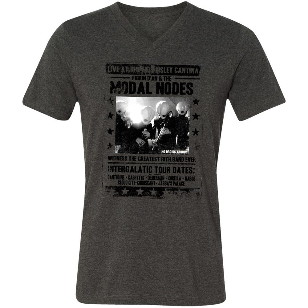 Unisex V-Neck T-Shirt - MAJNNTJN - Dark Grey Heather - 8