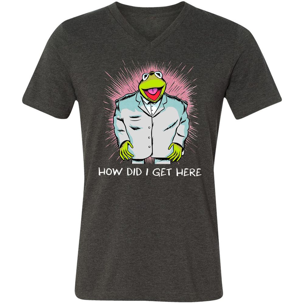 Unisex V-Neck T-Shirt - RMLZ74XY - Dark Grey Heather - 8