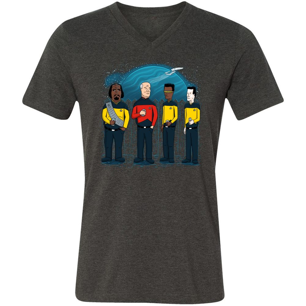 Unisex V-Neck T-Shirt - 5TUAWP2X - Dark Grey Heather - 8