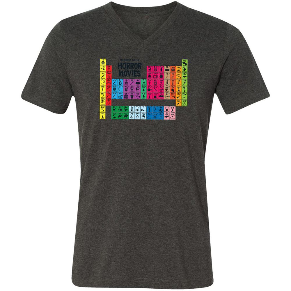 Unisex V-Neck T-Shirt - UJE7AVGP - Dark Grey Heather - 8