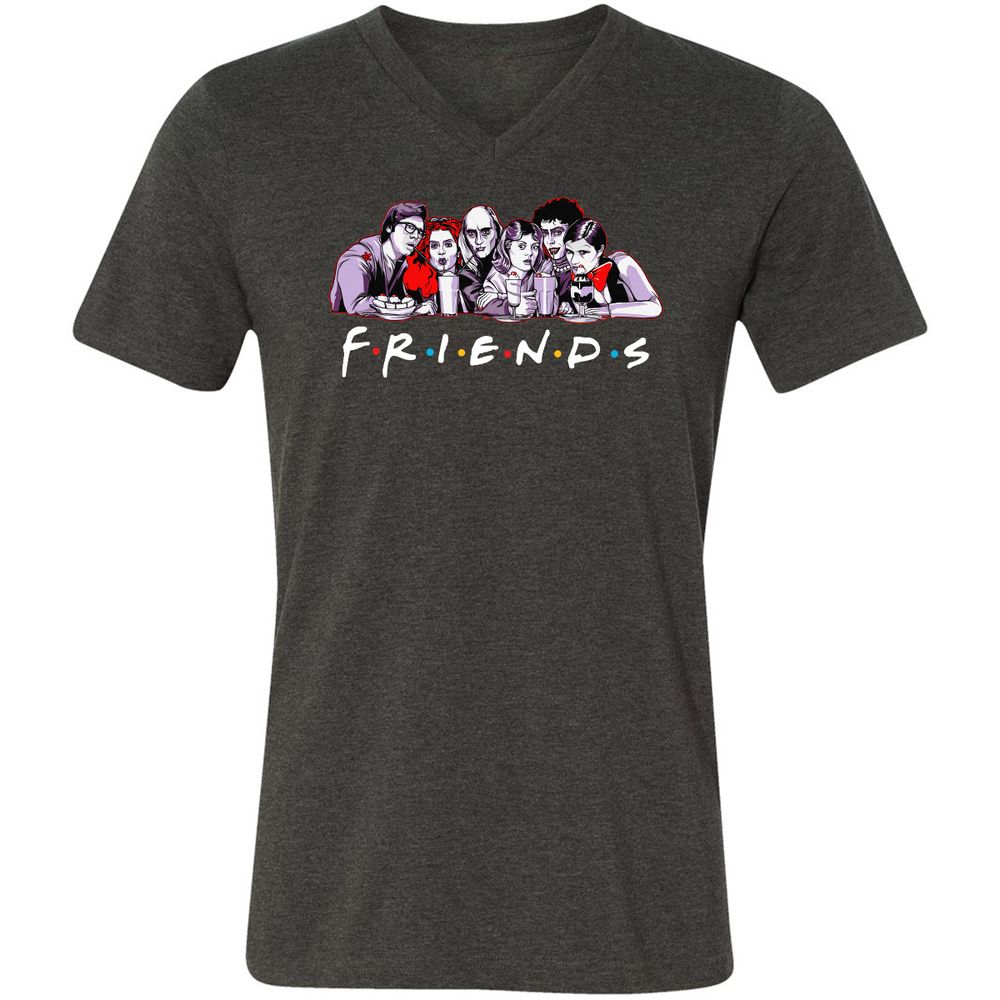 Unisex V-Neck T-Shirt - 3MB9EX6V - Dark Grey Heather - 8