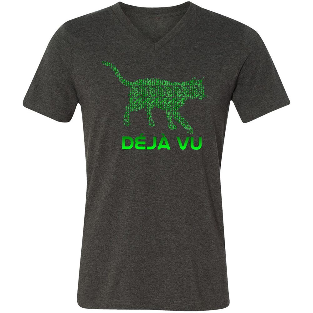 Unisex V-Neck T-Shirt - TF73KLPN - Dark Grey Heather - 8