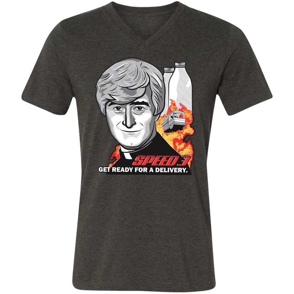Unisex V-Neck T-Shirt - ESG9SEK3 - Dark Grey Heather - 8