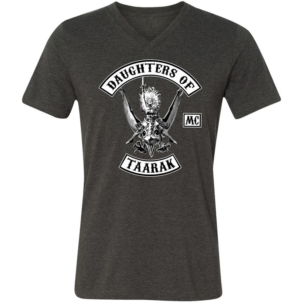 Unisex V-Neck T-Shirt - 5A9VQ2FG - Dark Grey Heather - 8