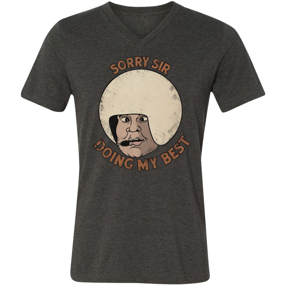 Unisex V-Neck T-Shirt - NVQCLK58 - Dark Grey Heather - 8