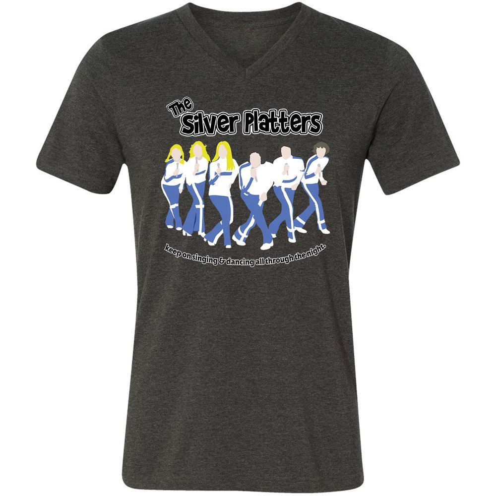 Unisex V-Neck T-Shirt - 7H1R996X - Dark Grey Heather - 8