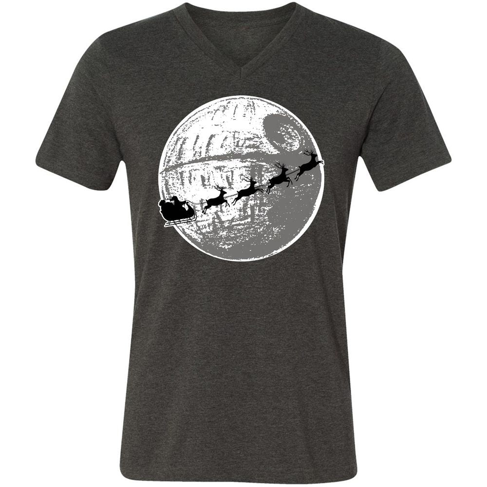 Unisex V-Neck T-Shirt - D5S73ZXZ - Dark Grey Heather - 8