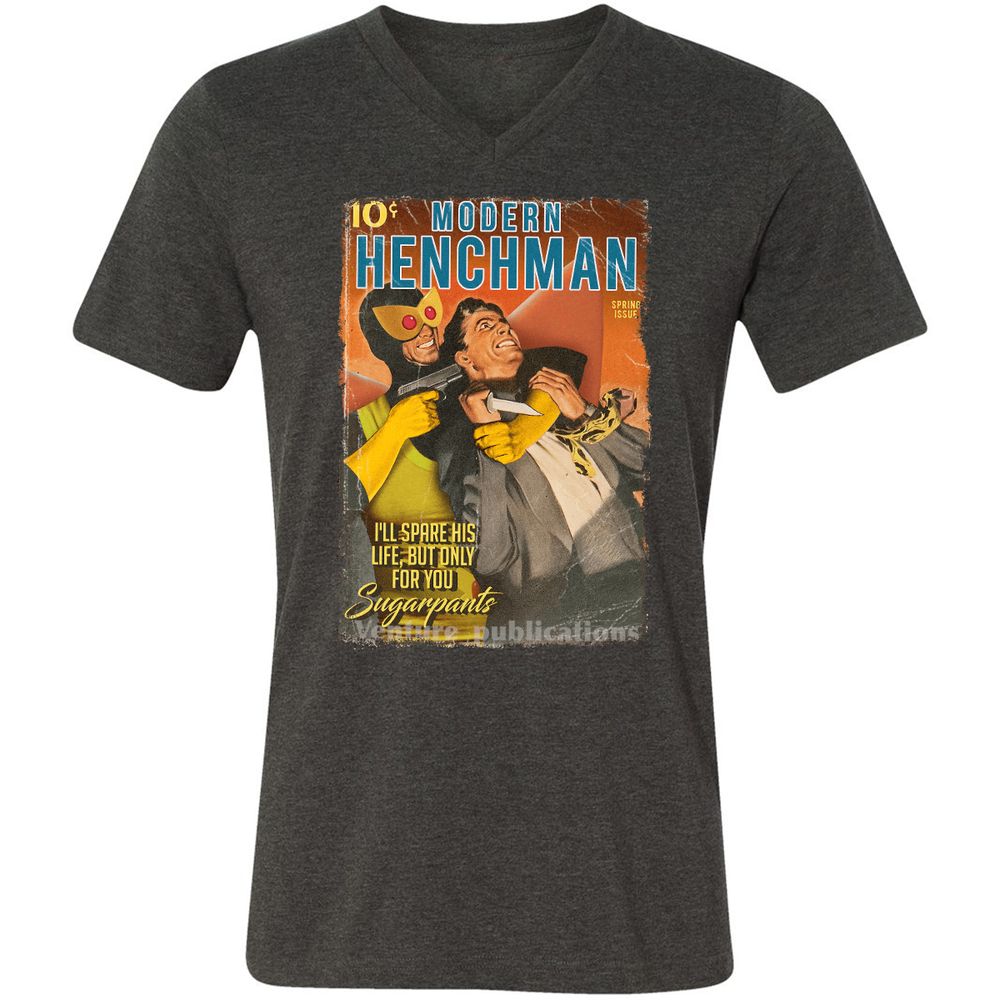 Unisex V-Neck T-Shirt - 4W1MSJ9J - Dark Grey Heather - 8