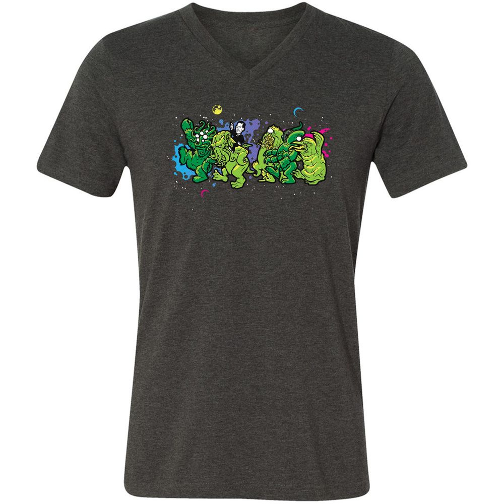 Unisex V-Neck T-Shirt - MMXC952W - Dark Grey Heather - 8
