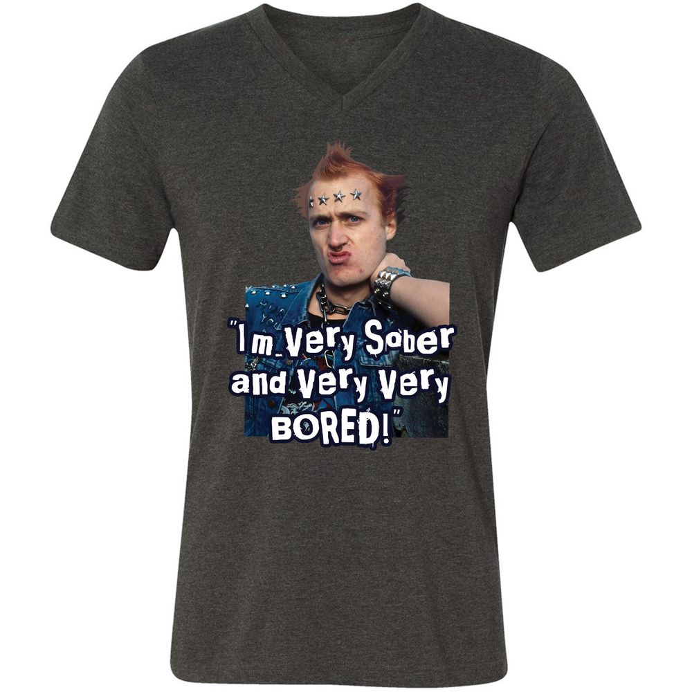 Unisex V-Neck T-Shirt - Y5BDQCVC - Dark Grey Heather - 8