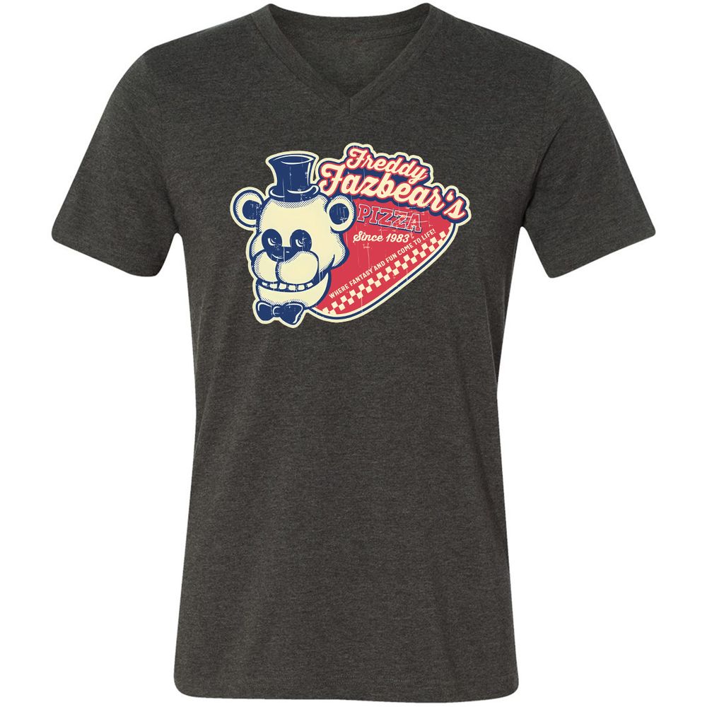 Unisex V-Neck T-Shirt - V9PK881G - Dark Grey Heather - 8
