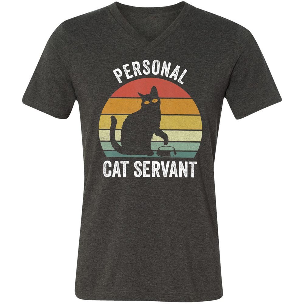 Unisex V-Neck T-Shirt - L5BX6M9V - Dark Grey Heather - 8