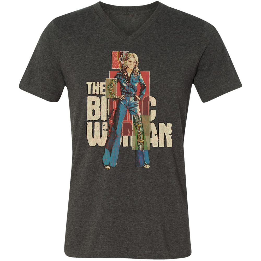 Unisex V-Neck T-Shirt - WUNFJP63 - Dark Grey Heather - 8