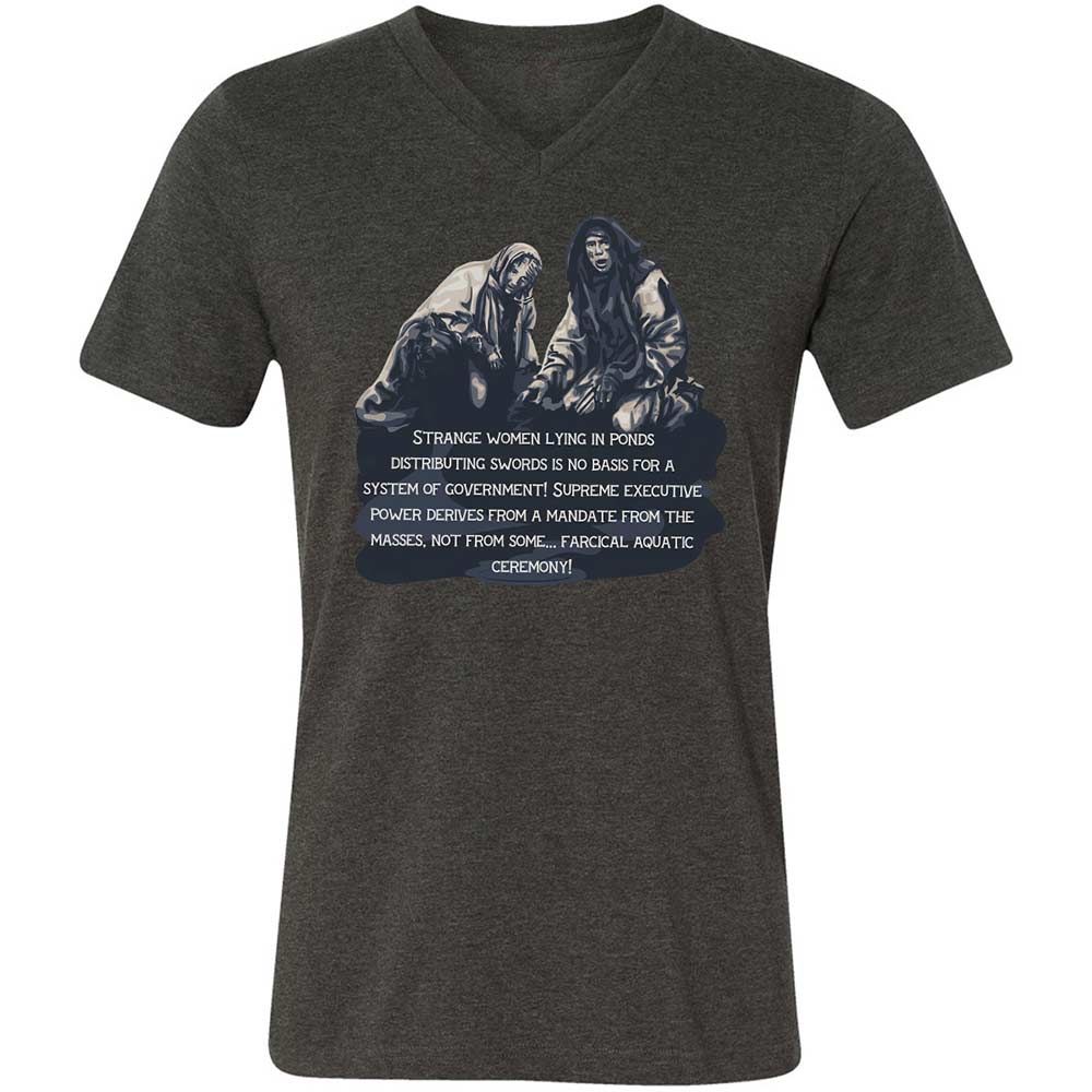 Unisex V-Neck T-Shirt - DT2AFJS4 - Dark Grey Heather - 8