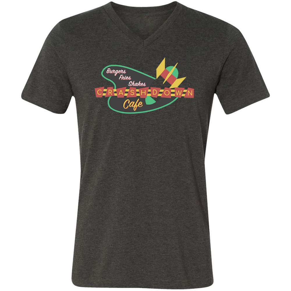 Unisex V-Neck T-Shirt - SXKYPRVR - Dark Grey Heather - 8