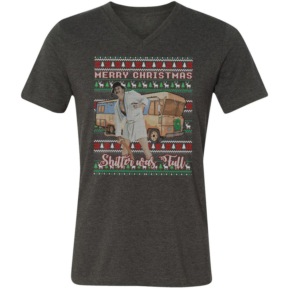 Unisex V-Neck T-Shirt - DX58ZCUD - Dark Grey Heather - 8