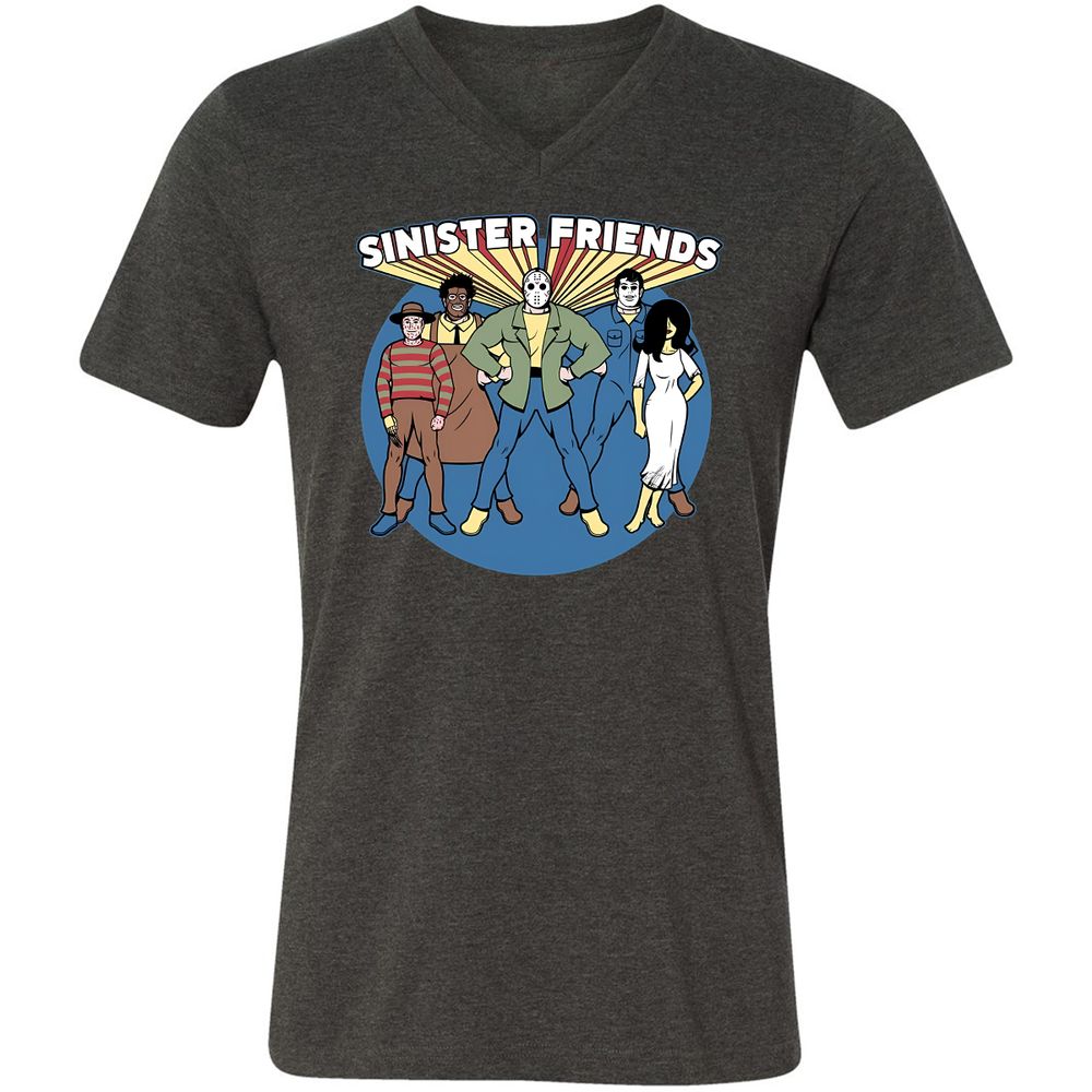 Unisex V-Neck T-Shirt - G5KAX15X - Dark Grey Heather - 8