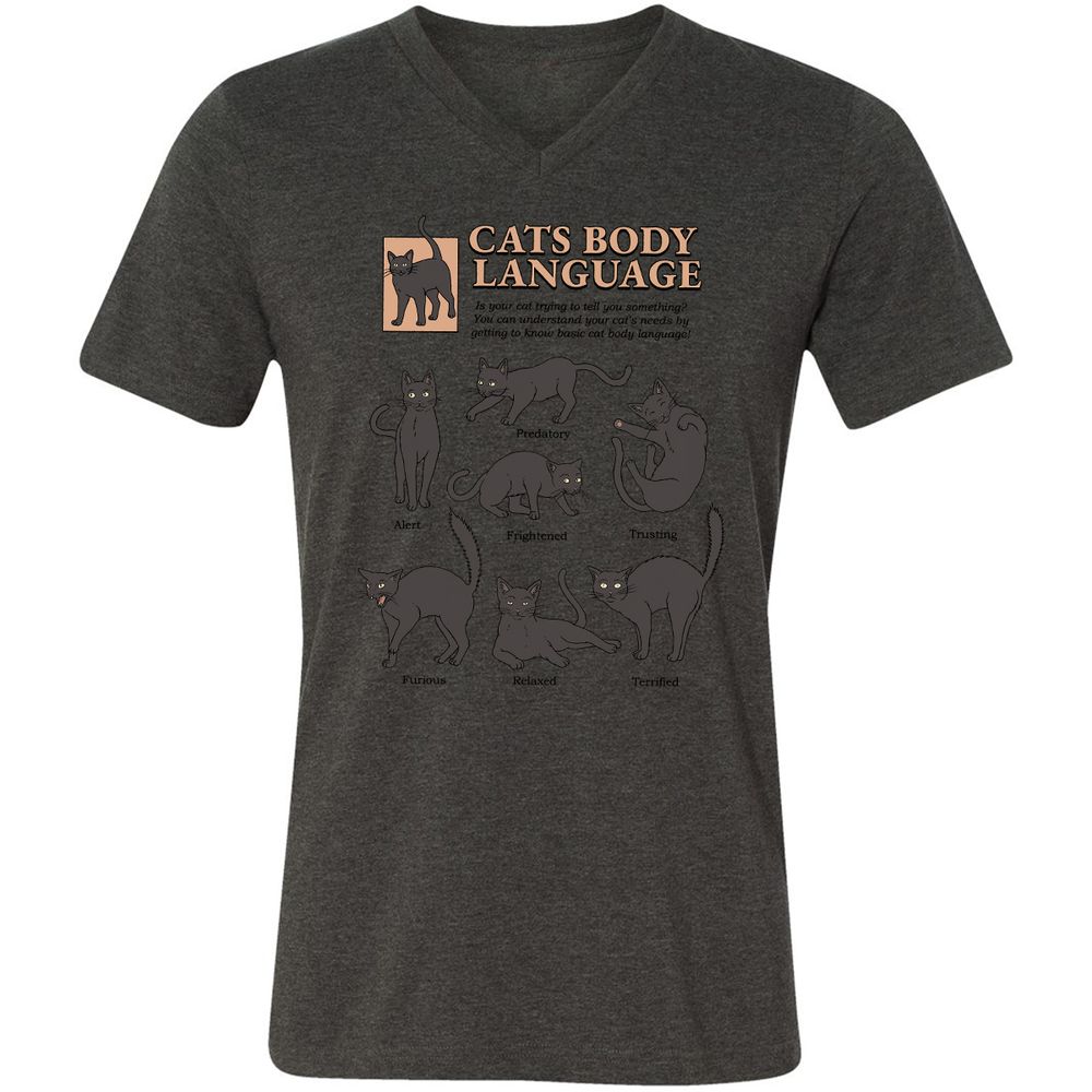 Unisex V-Neck T-Shirt - HB12YTB2 - Dark Grey Heather - 8