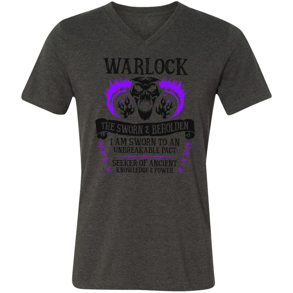 Unisex V-Neck T-Shirt - NPCEW7XV - Dark Grey Heather - 8