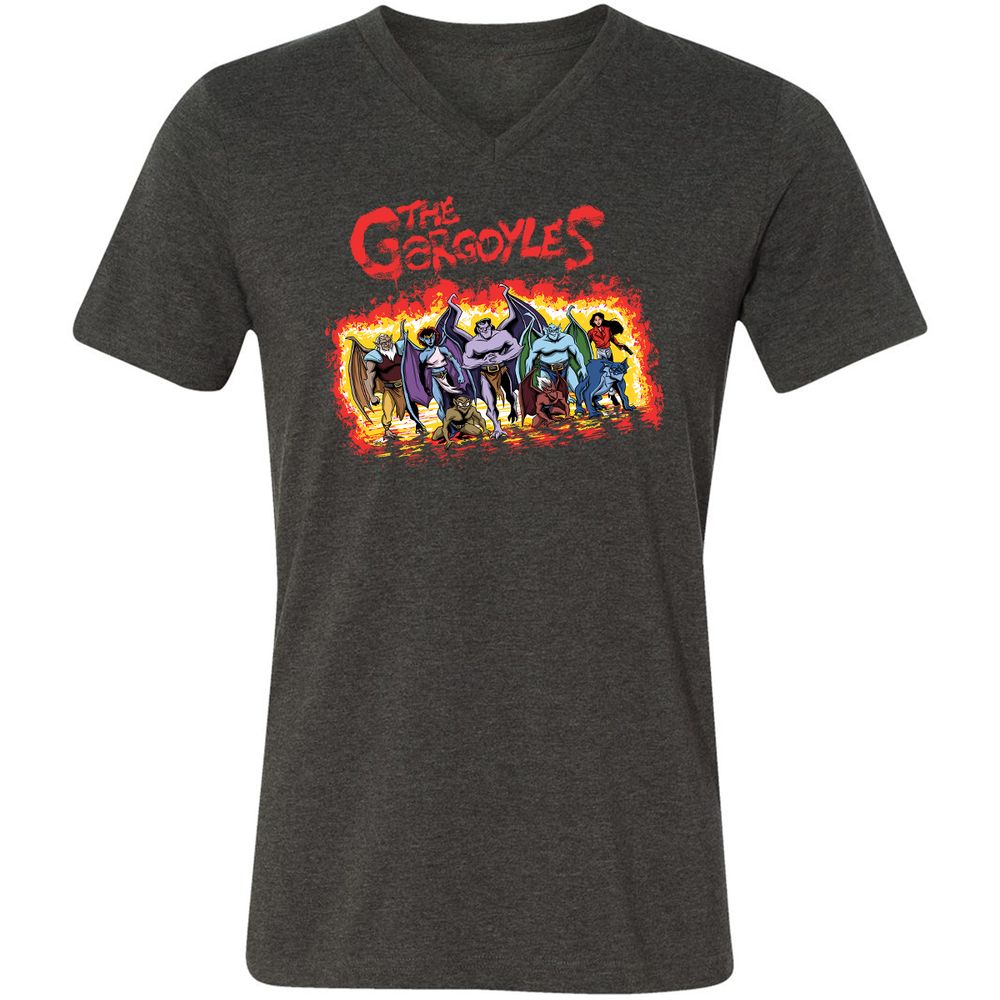 Unisex V-Neck T-Shirt - MF1J2WV2 - Dark Grey Heather - 8