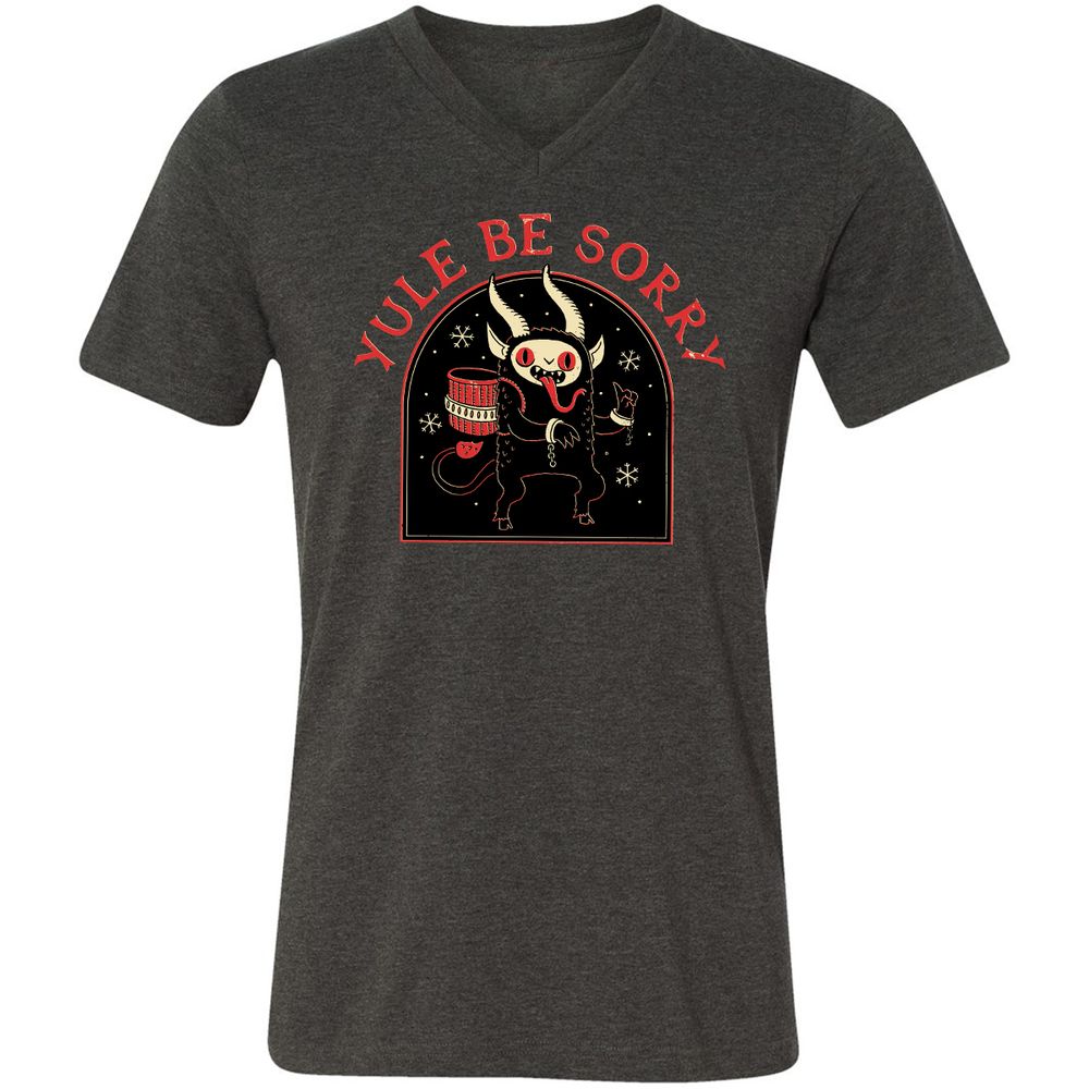 Unisex V-Neck T-Shirt - AU6GV39A - Dark Grey Heather - 8