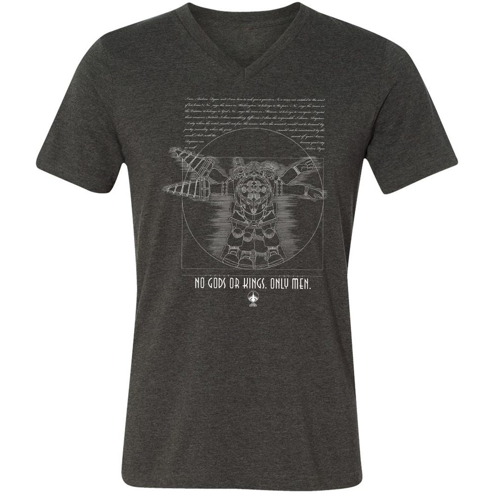 Unisex V-Neck T-Shirt - S3ETR4KH - Dark Grey Heather - 8