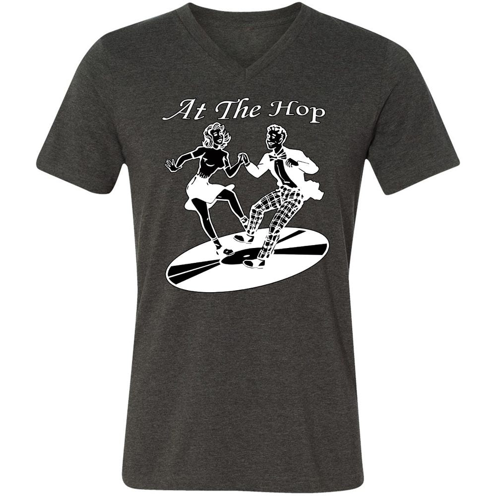 Unisex V-Neck T-Shirt - 8HMCLXW9 - Dark Grey Heather - 8