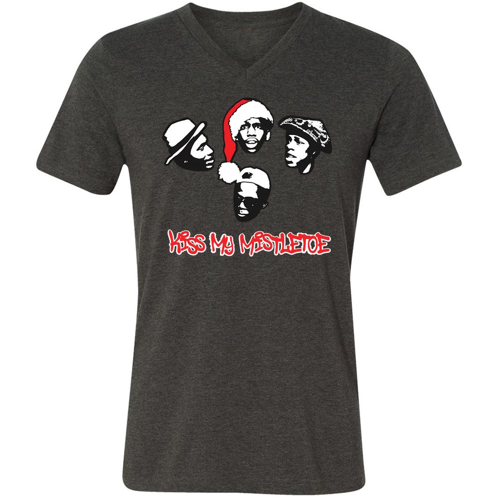 Kiss My Mistletoe Xmas Rap - Dark Grey Heather - 8