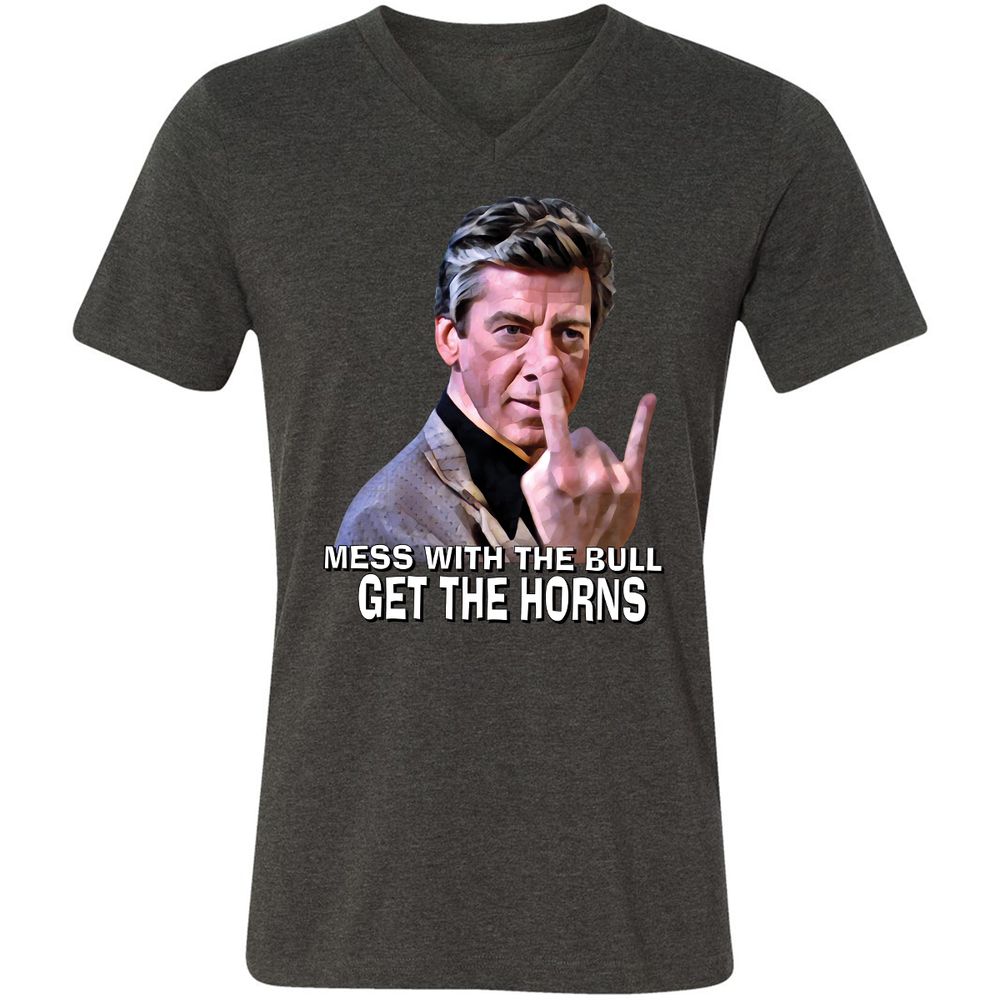 Unisex V-Neck T-Shirt - UF5QEDCG - Dark Grey Heather - 8