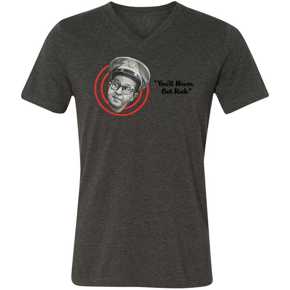 Unisex V-Neck T-Shirt - L3WWZC14 - Dark Grey Heather - 8