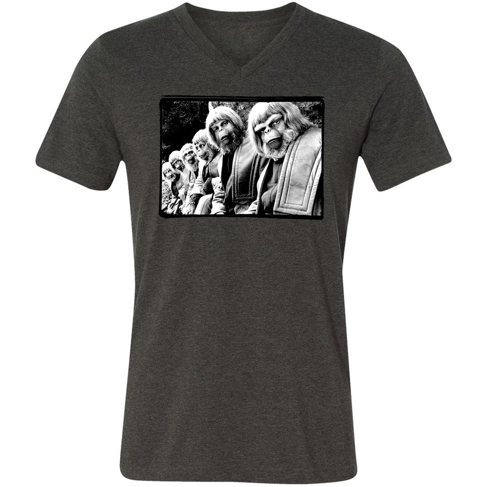Unisex V-Neck T-Shirt - Z1KHP5M6 - Dark Grey Heather - 8