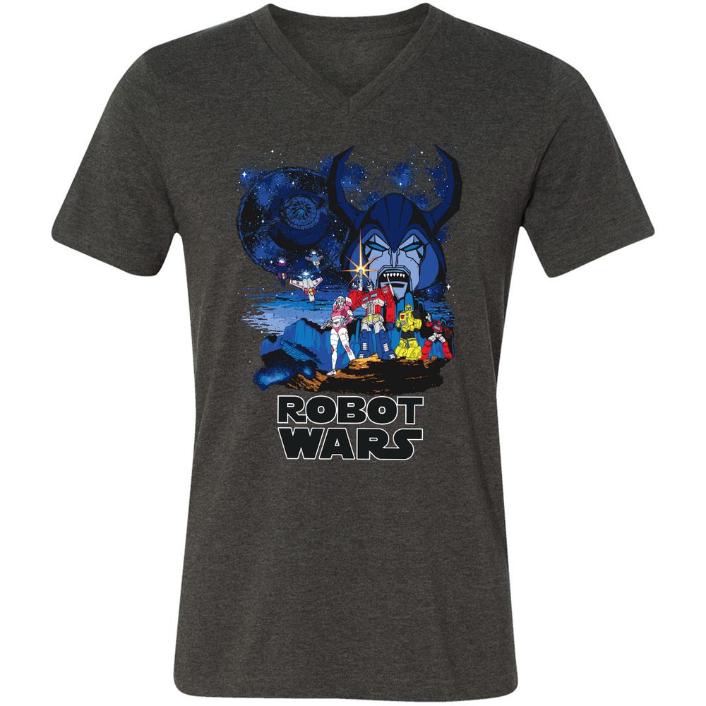 Unisex V-Neck T-Shirt - J4VTJHXN - Dark Grey Heather - 8